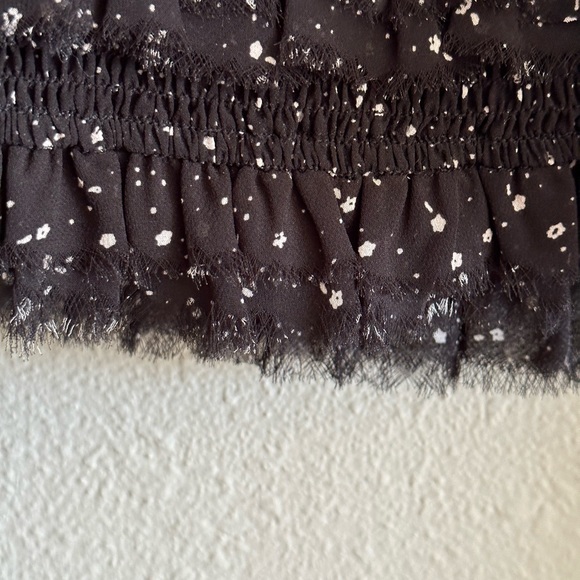 A2 - #106 Mod on trend black and white speckled blouse top size medium - Picture 3 of 8